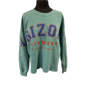 Urban Outfitters size Large “Arizona” Sweatshirt Pullover Rough Cut Hem